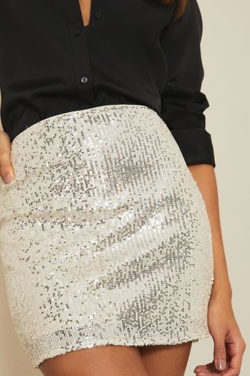 Lipsy sequin mini skirt cheap