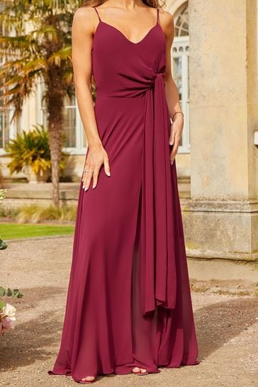 Buy Chi Chi London Red Ruched Wrap Maxi Dress from Next Poland