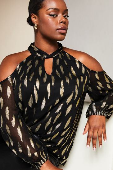 Lipsy cold shoulder online top