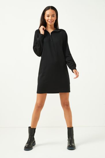 Gap - Womens - Quarter-Zip Sweatshirt Dress