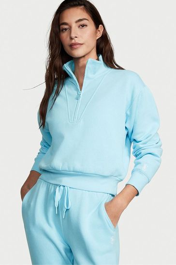 Buy Victoria s Secret Victoria Blue Half Zip High Neck Lounge