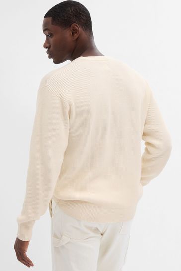 Mens ribbed clearance crew neck sweater