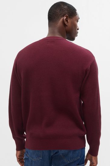 Burgundy crew discount neck jumper