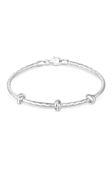 Silver sales knot bangle