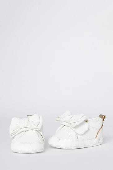 White bow sneakers discount