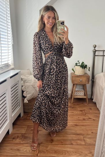 Style Cheat Neutral Tami Cut Out Maxi Dress