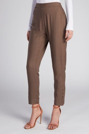 Aab Brown Button Trousers