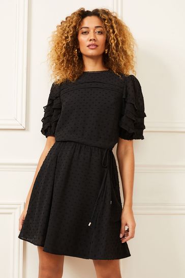 Black skater dress with sleeves online