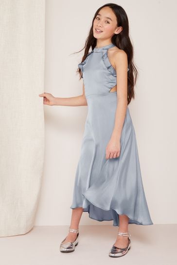 Lipsy Blue Strap Maxi Occasion Dress