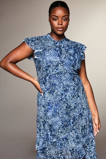 Blue best sale keyhole dress