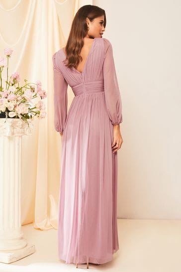Lipsy long shop sleeve maxi dress