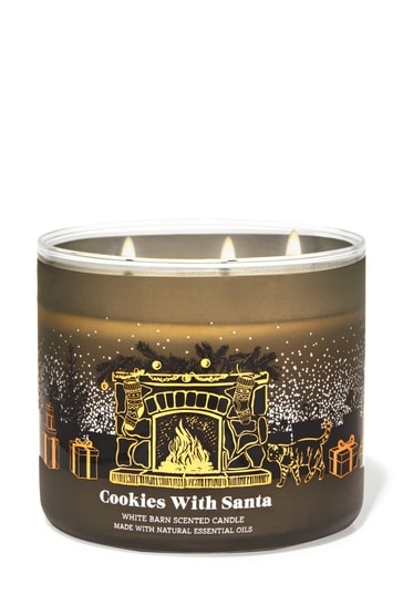 Buy Bath & Body Works Cookies with Santa 3Wick Candle 14.5 oz / 411 g from the Next UK online shop
