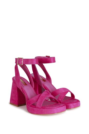 Pink suede new arrivals platform heels