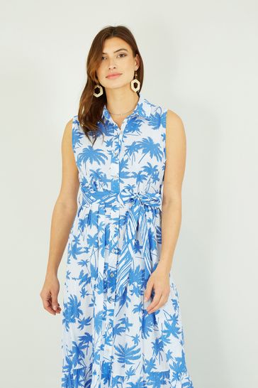 Blue & clearance white dress