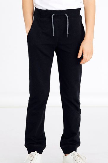 Name It Black Brushed Cotton Sweatpant
