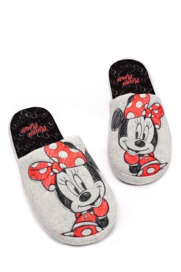 Vanilla Underground White Disney Minnie Mouse Character Slippers
