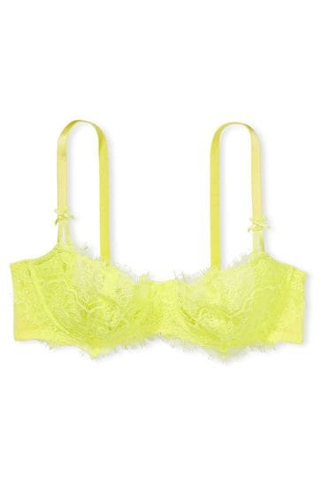Buy Victoria's Secret Lime Citron Yellow Unlined Balcony Lightly Lined Lace Demi  Bra from Next Luxembourg