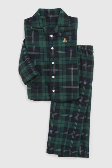Buy Gap Green Blue Check Family Christmas Toddler Pyjamas from