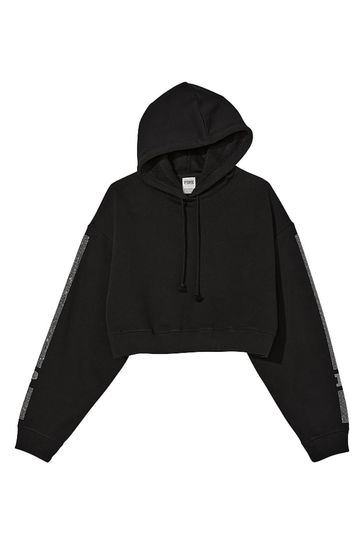 Black cropped sale hoodie