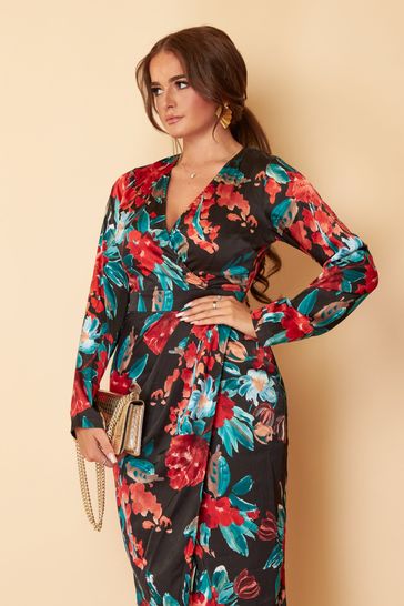 Long wrap dress uk store