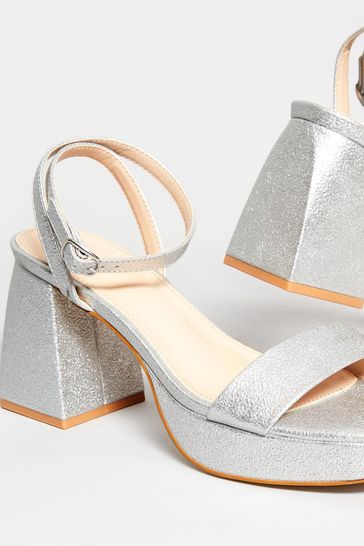 Tall silver cheap heels