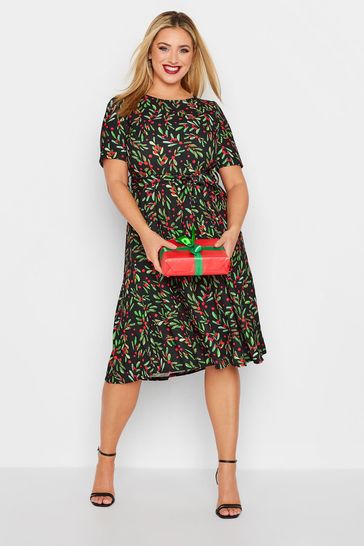 Berry skater dress hot sale