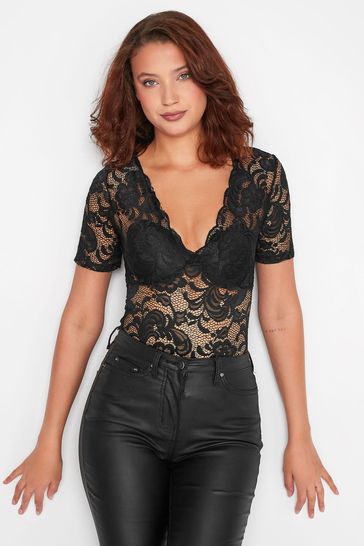 Buy Long Tall Sally Black Lace Bodysuit from Next Luxembourg