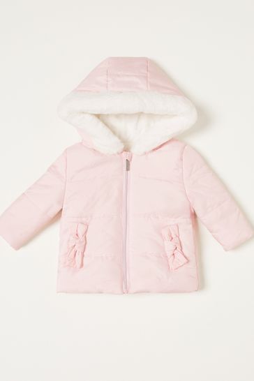 Lipsy Light Pink Padded Coat 0mths 6yrs