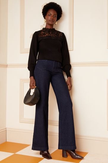 Lace black shop jumper