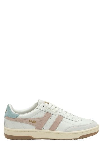 Gola White Ladies' Falcon Leather Lace-Up Trainers