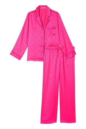 Pyjama victoria secret sales rose rayure satin