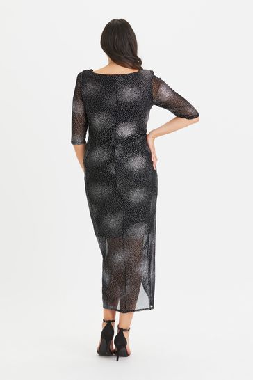 Scarlett and jo lurex maxi dress online