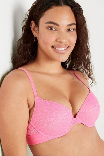 Buy Victoria's Secret PINK Dreamy Pink Lace Push Up T-Shirt Bra from Next  Luxembourg