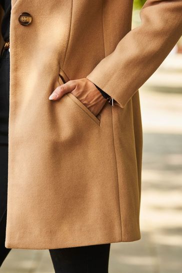 Ladies wool camel discount coat
