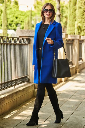 Next cobalt blue coat sale