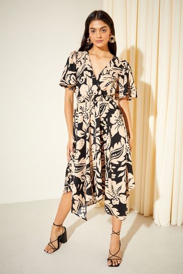 Floral hanky hem hotsell dress
