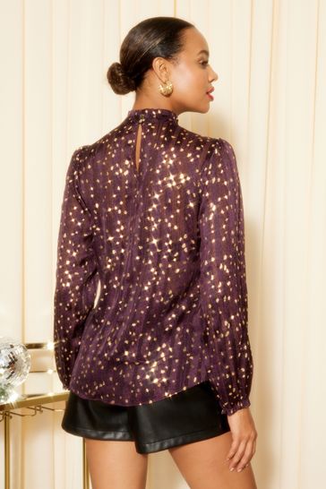 Burgundy 2025 chiffon blouse