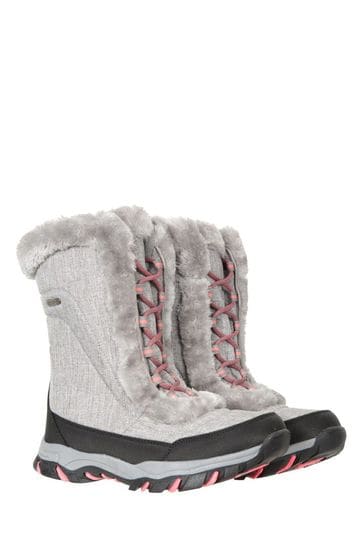 Mountain Warehouse Grey Ohio Womens Thermal Fleece Lined Snow Boot