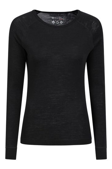 Ladies black thermal long sleeve new arrivals tops
