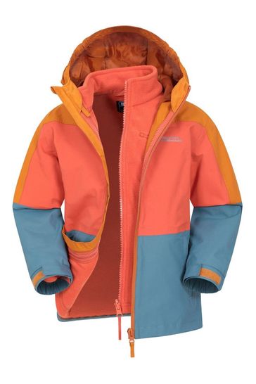 Mountain Warehouse Orange Cannonball 3 in 1 Waterproof Jacket