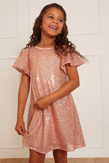 Chi chi london rose shop gold dress