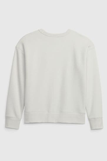 All white crew neck sweatshirt on sale