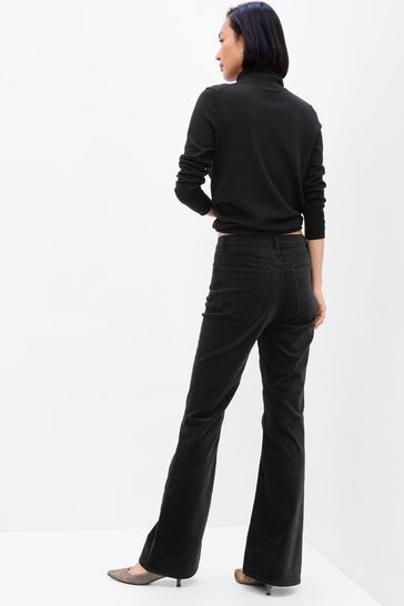 Buy Gap Black High Waisted 70s Flare Velvet Trousers from Next