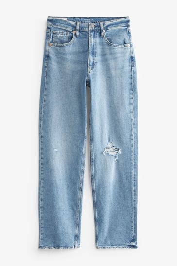 Buy Gap Mid Wash Blue High Waisted Organic Cotton 90s Loose Fit
