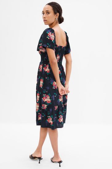 Gap midi deals cap sleeve dress