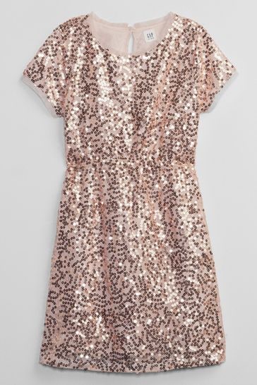 Buy Gap Orange Sequin Dress from Next Luxembourg