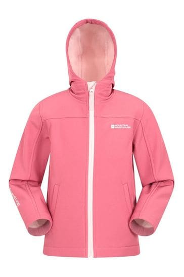 Mountain Warehouse Dark Pink Exodus Kids Water Resistant Softshell