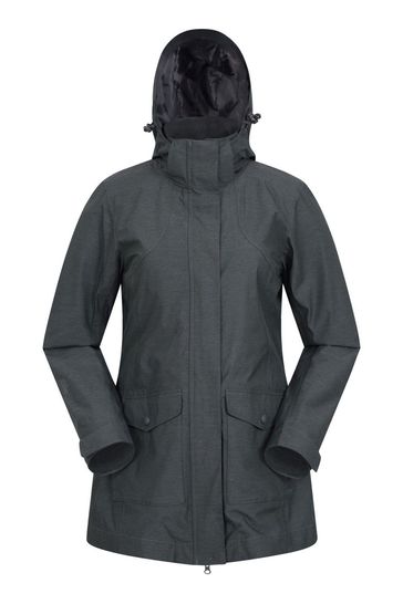 Grey ladies cheap waterproof jacket