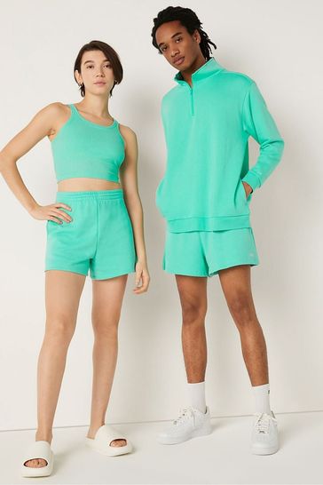 Buy Victoria s Secret PINK Teal Ice Blue Fleece Sweat Shorts from Next Ireland