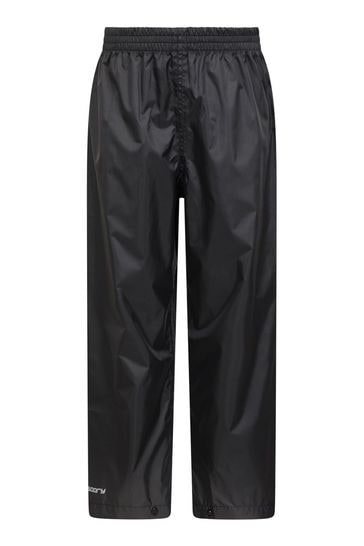 Mountain Warehouse Black Pakka impermeable sobre los pantalones - Niño